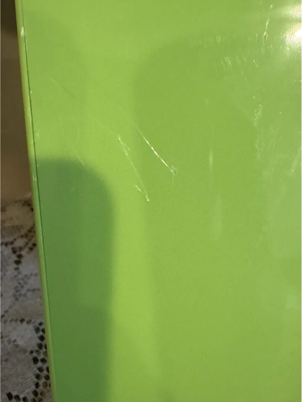 Vtg Plastic Kleenex Tissue Box Holder Lime Green Lady Dancer Bathroom Wall Mount